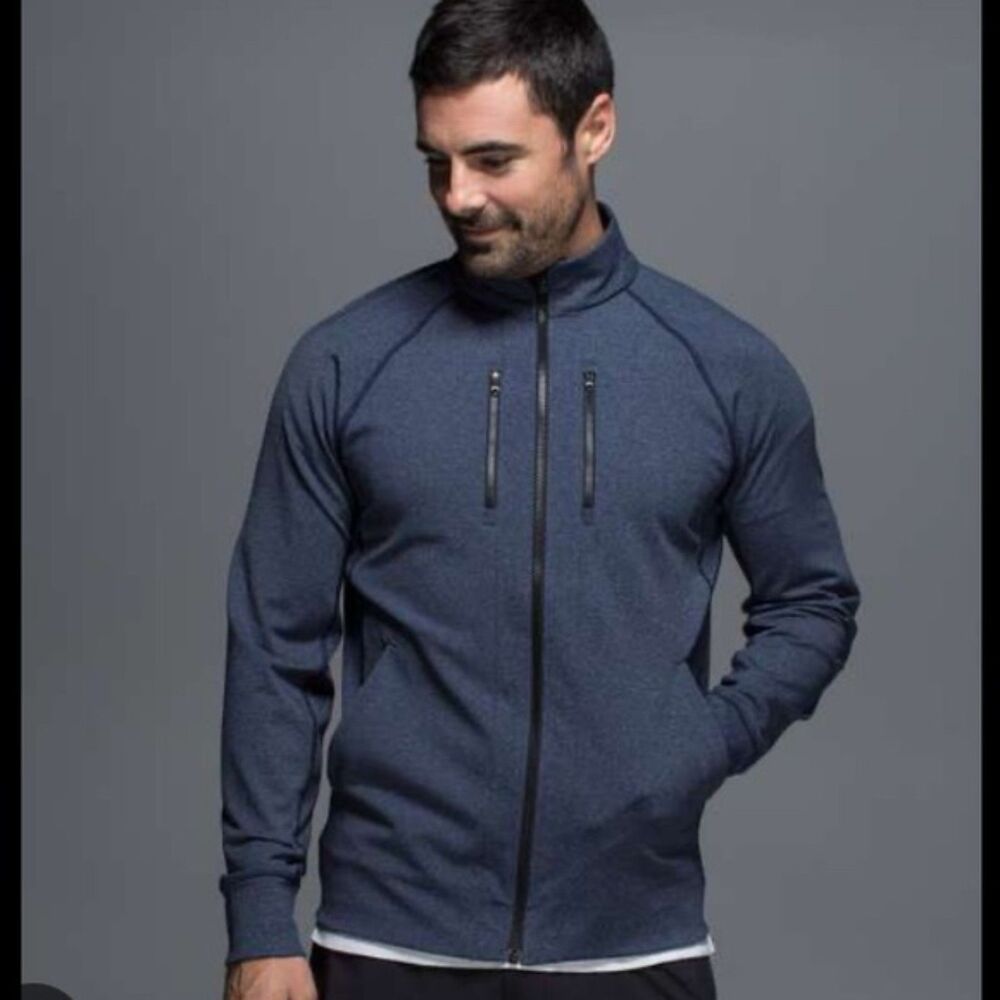 Lululemon Men's Gray Long Sleeve Zip Up Athletic Sport Jacket S